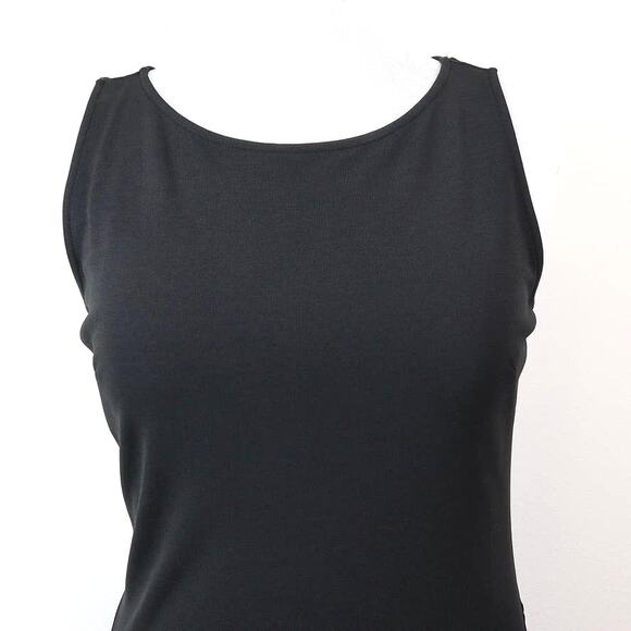 Vintage Ann Taylor LOFT Size 14 Dress Asymmetrical Waistline Black - Picture 9 of 12